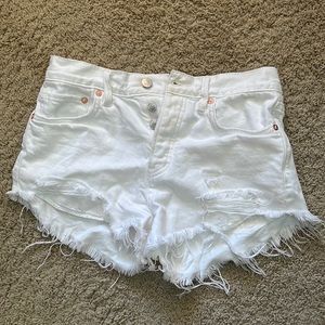 White free people shorts